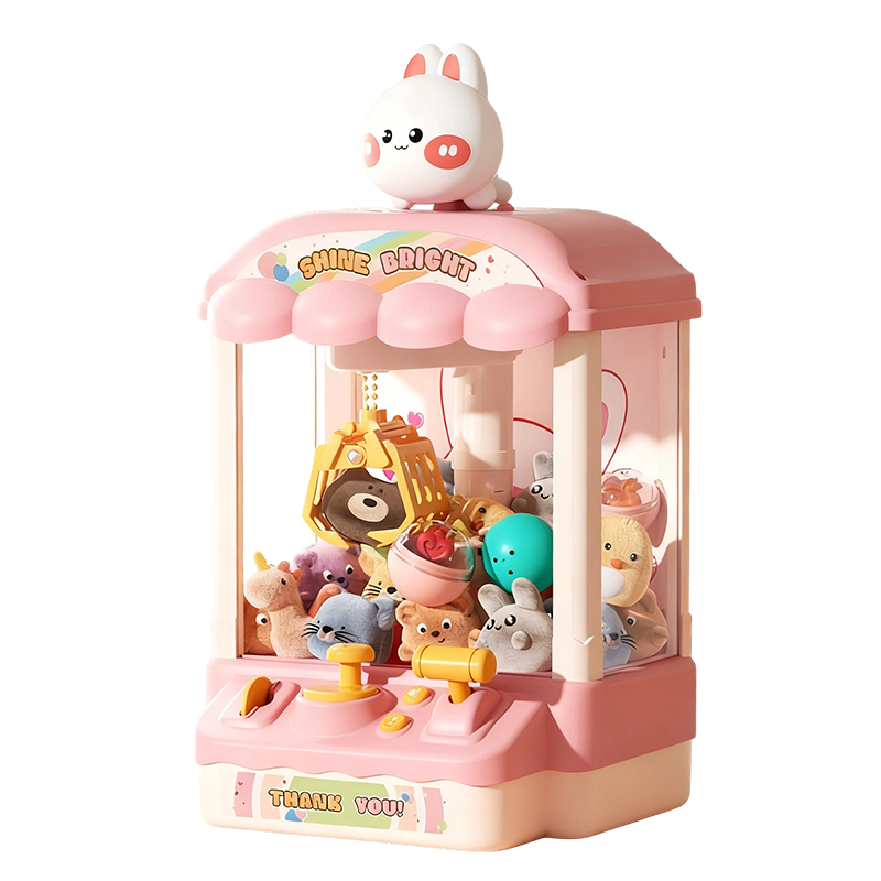 Children’s Cute Animal Claw Machine with Dolls and Capsules