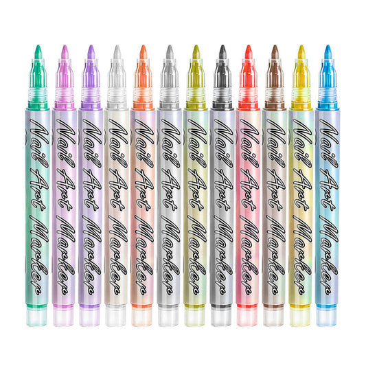 🎨 50% OFF NOW! 💅 12-Color Acrylic Nail Art Pens – Vibrant Pigments, Fine Tips & Easy DIY Designs ✨🖌️