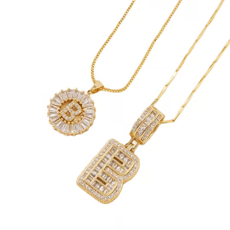 💍 2 Pack✨ Initial Letter Pendant Necklaces-Best Gift for your friends💝
