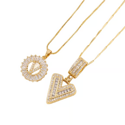 💍 2 Pack✨ Initial Letter Pendant Necklaces-Best Gift for your friends💝