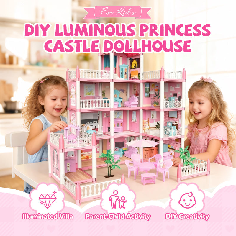 📢📢50% OFF!!⏰DIY Luminous Princess Castle Dollhouse