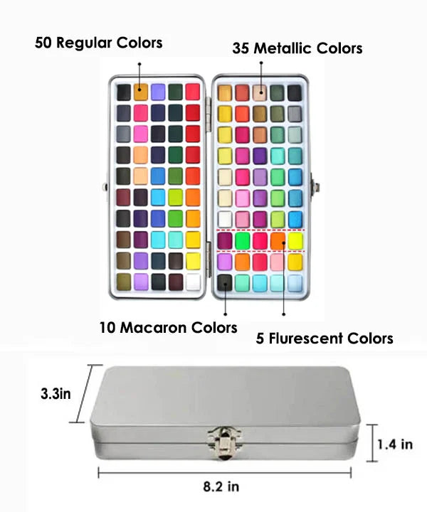 📢📢50%  OFF !! ⏰Premium Watercolor Set - Portable Paint Kit - Perfect for Gifting to Adults, Teens, Tweens, & Kids