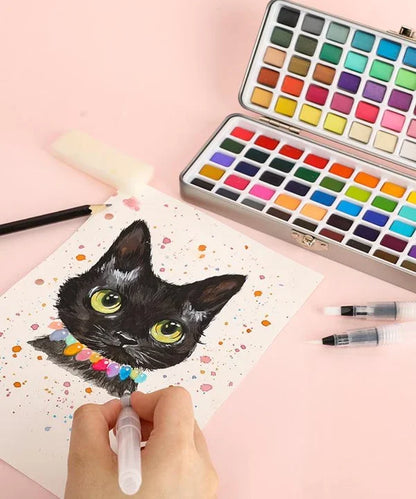 📢📢50%  OFF !! ⏰Premium Watercolor Set - Portable Paint Kit - Perfect for Gifting to Adults, Teens, Tweens, & Kids