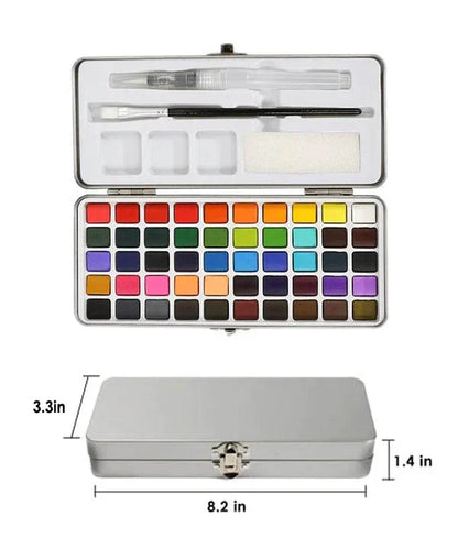 📢📢50%  OFF !! ⏰Premium Watercolor Set - Portable Paint Kit - Perfect for Gifting to Adults, Teens, Tweens, & Kids