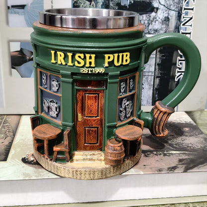 3D Irish Pub Resin Mug