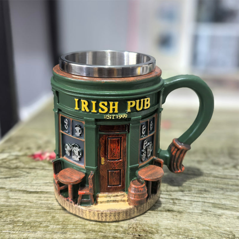 3D Irish Pub Resin Mug