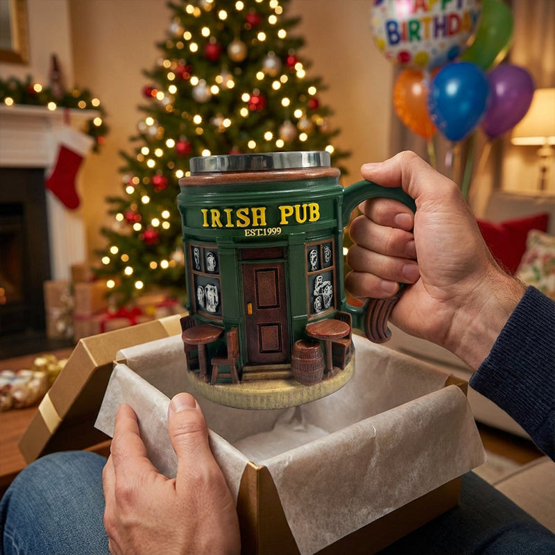 3D Irish Pub Resin Mug