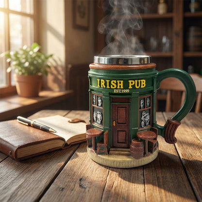 3D Irish Pub Resin Mug