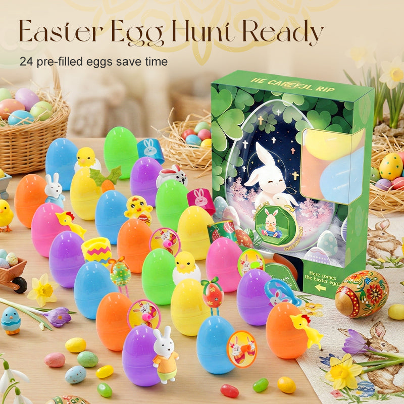 🐰 24 Pre-Filled Easter Eggs – Fun & Easy Easter Surprises for Kids 🎉✨