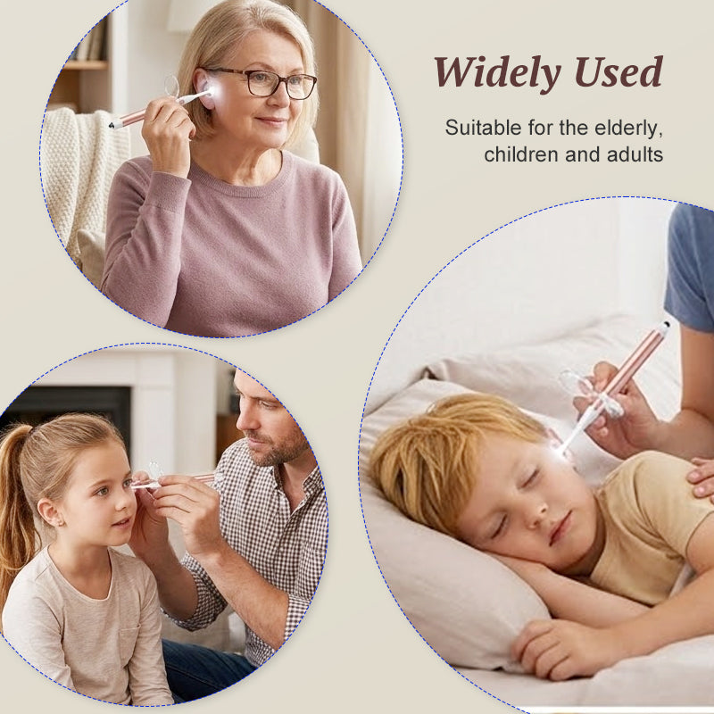 Luminous Ear Pick & Tweezer Set with Magnifier