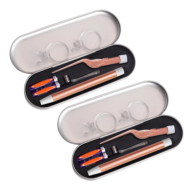 Luminous Ear Pick & Tweezer Set with Magnifier