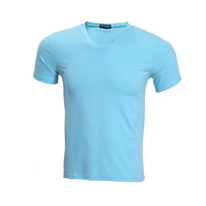 Classic V-Neck Cotton Short Sleeve T-Shirt