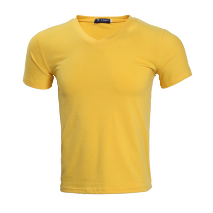 Classic V-Neck Cotton Short Sleeve T-Shirt