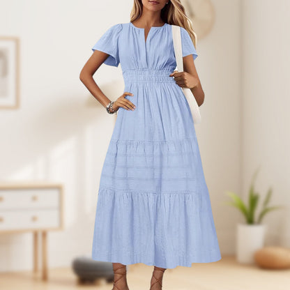 💕SPRING HOT SALE 50% OFF💕Women's Boho Chic Smocked Waist Maxi Dress