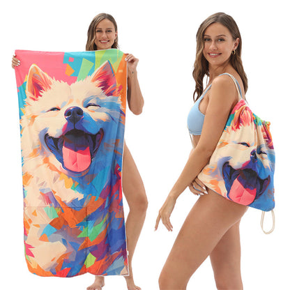 ⏰🔥LIMITED TIME 50% OFF!🔥50K+ SOLD!2-in-1 Printed Beach Towel Backpack