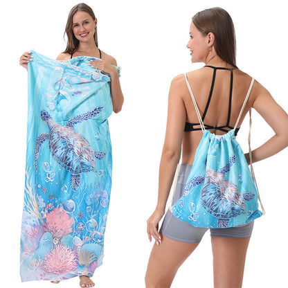 ⏰🔥LIMITED TIME 50% OFF!🔥50K+ SOLD!2-in-1 Printed Beach Towel Backpack