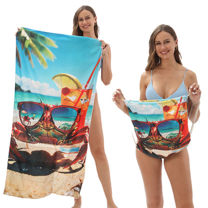 ⏰🔥LIMITED TIME 50% OFF!🔥50K+ SOLD!2-in-1 Printed Beach Towel Backpack