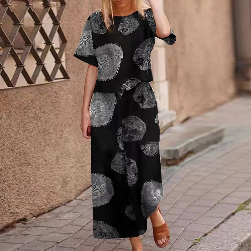 🔥✨50% Off⏰Women's Loose Print Top ＆ Pants 2-Piece Set