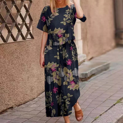 🔥✨50% Off⏰Women's Loose Print Top ＆ Pants 2-Piece Set