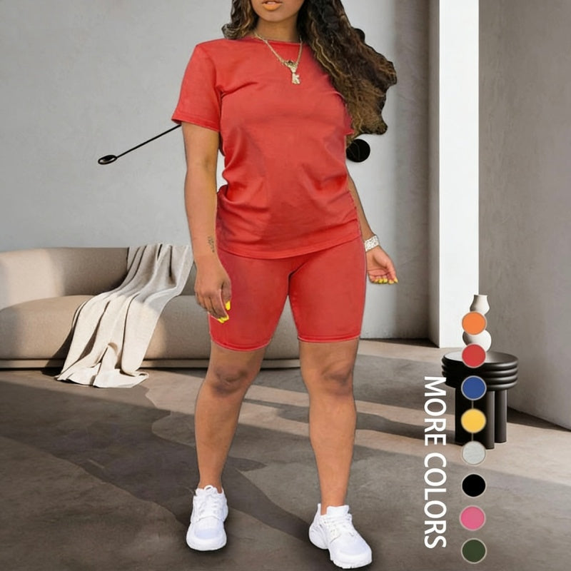 Women's Sports Top & Shorts 2-Piece Set