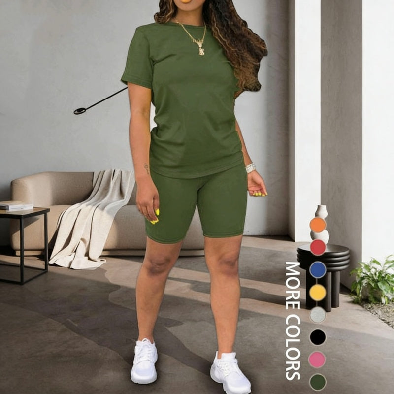 Women's Sports Top & Shorts 2-Piece Set