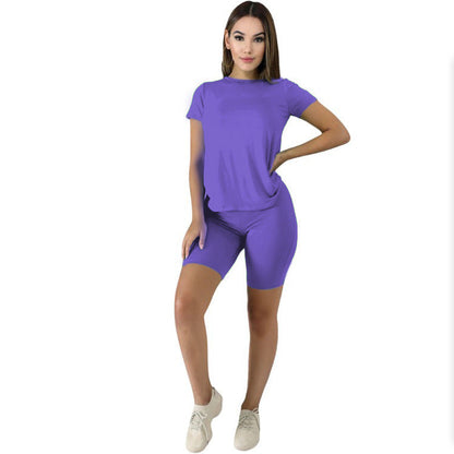 Women's Sports Top & Shorts 2-Piece Set