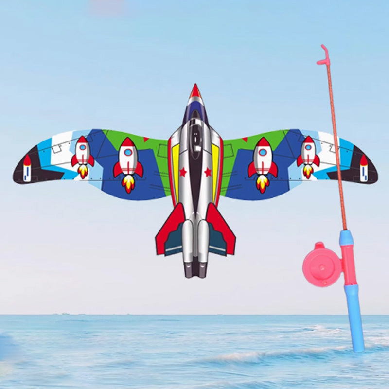 🔥2026 New Style🔥Trend Kids Creative Elastic Fishing Rod Kite – Backyard & Travel Essential