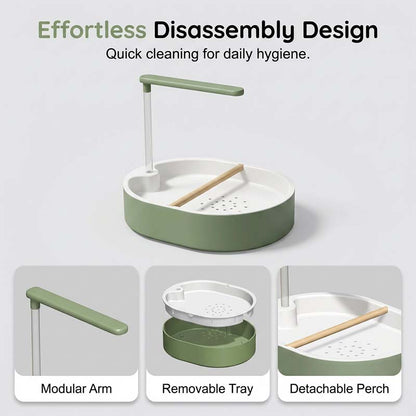 Electric Bird Bath with Shower & Perch