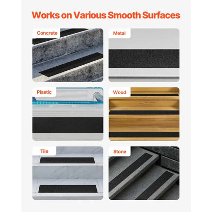 Non-slip stair tread tape with a strong adhesive backing – suitable for both indoor and outdoor use