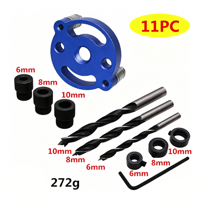 🔨  Self-Centering Dowel Jig Kit – Precision Drilling, Perfect Wood Joints Every Time ✅