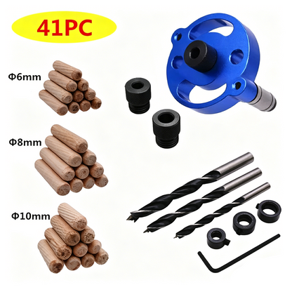 🔨  Self-Centering Dowel Jig Kit – Precision Drilling, Perfect Wood Joints Every Time ✅