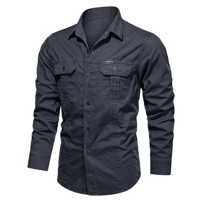 ⏰🔥LIMITED TIME 50% OFF! 👔 Men’s Long Sleeve Cotton Workwear Shirt – Durable, Comfortable & Perfect for Everyday Work ✨💪
