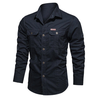 ⏰🔥LIMITED TIME 50% OFF! 👔 Men’s Long Sleeve Cotton Workwear Shirt – Durable, Comfortable & Perfect for Everyday Work ✨💪