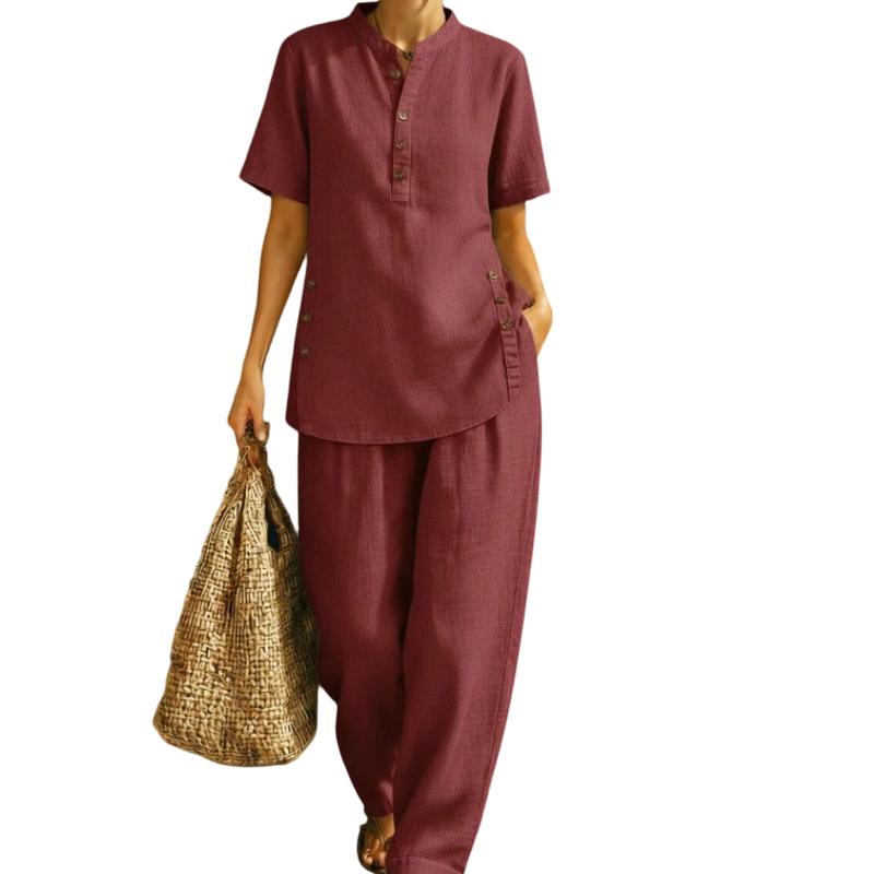 Women's Solid Lounge 2-Piece Set