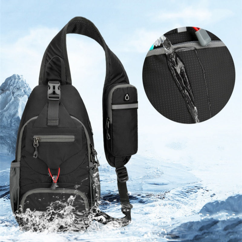 🎒 50% OFF! ✨ Men's Outdoor Sling Crossbody Bag – Multi-Pocket, Water-Resistant, Breathable Back 🌦️