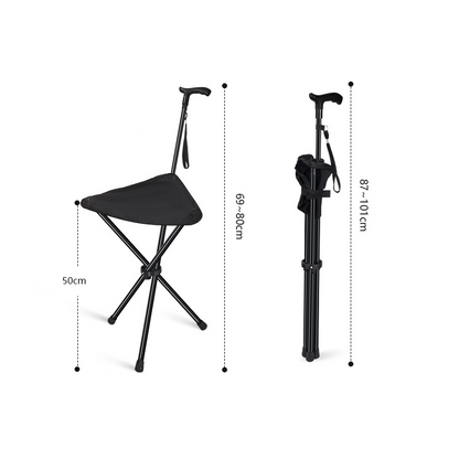 Folding Walking Cane with Seat