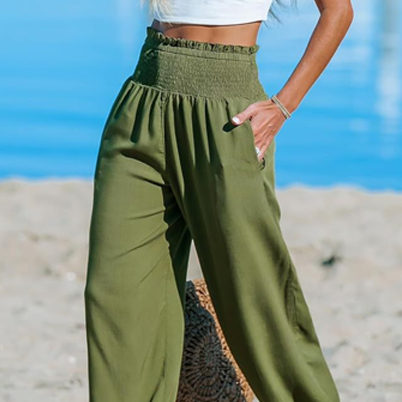 ⏳🔥LIMITED-TIME 50% OFF! 🌞 Women’s Smocked High Waist Harem Pants – Effortless Summer Comfort ✨