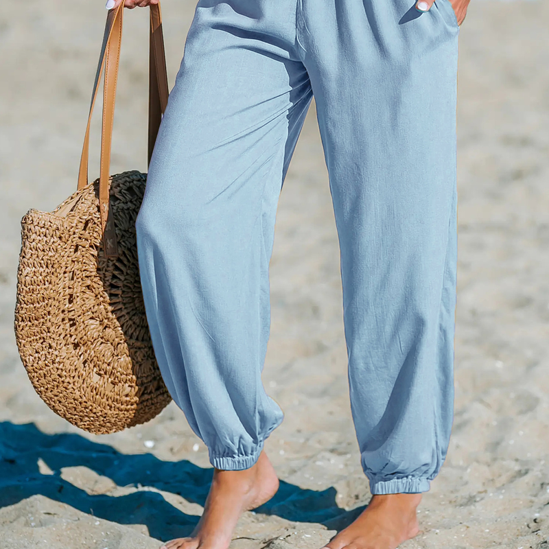 ⏳🔥LIMITED-TIME 50% OFF! 🌞 Women’s Smocked High Waist Harem Pants – Effortless Summer Comfort ✨