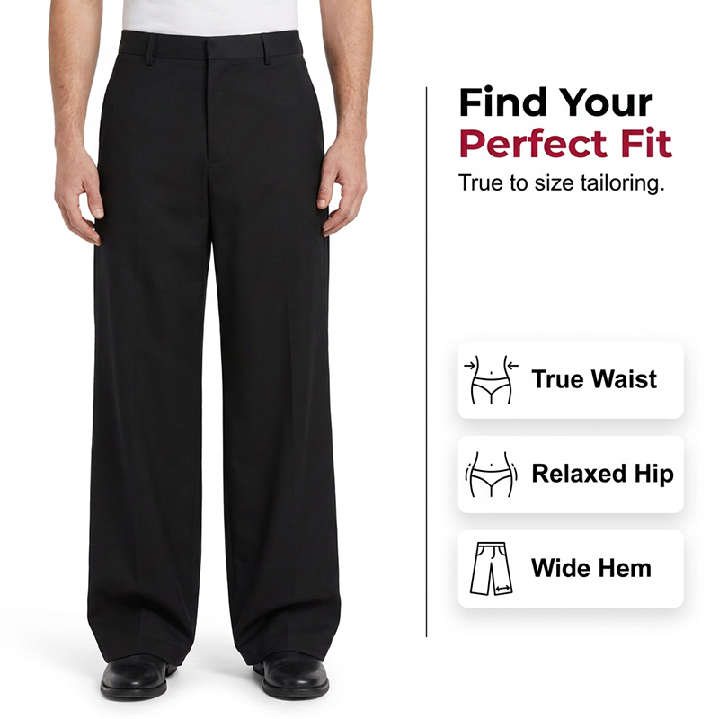 ⏳Time-Limited Special⏰Men's Classic Fit Wide-Leg Suit Trousers – Tailored cut, breathable fabric & perfect for work, weddings or formal events ✨