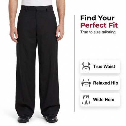 ⏳Time-Limited Special⏰Men's Classic Fit Wide-Leg Suit Trousers – Tailored cut, breathable fabric & perfect for work, weddings or formal events ✨