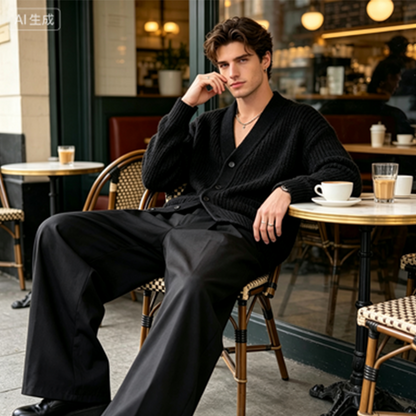 ⏳Time-Limited Special⏰Men's Classic Fit Wide-Leg Suit Trousers – Tailored cut, breathable fabric & perfect for work, weddings or formal events ✨
