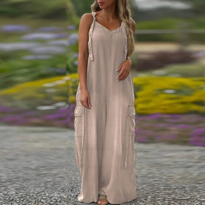 🔥New Hot Selling❤️‍🔥Women's Loose Wide-Leg Jumpsuit with Pockets