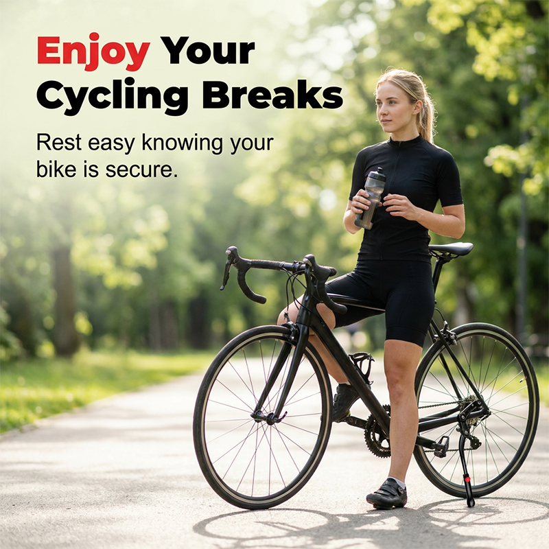 🚲🔧 Universal Adjustable Aluminum Alloy Bicycle Side Stand – Lightweight and Sturdy – Cash on Delivery ✅